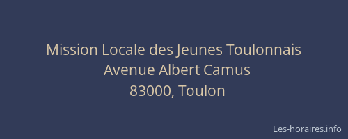 Mission Locale des Jeunes Toulonnais