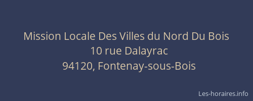 Mission Locale Des Villes du Nord Du Bois