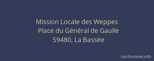 Mission Locale des Weppes