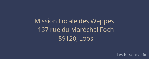 Mission Locale des Weppes