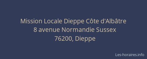 Mission Locale Dieppe Côte d'Albâtre