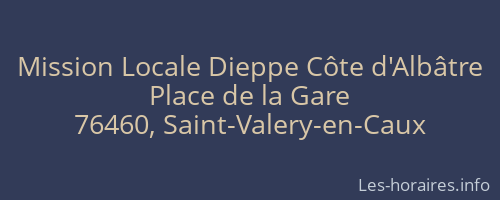 Mission Locale Dieppe Côte d'Albâtre