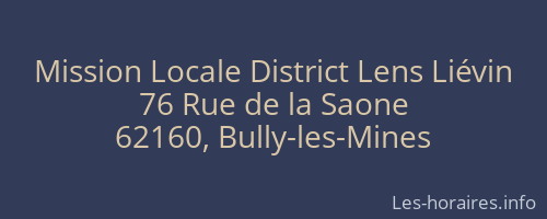 Mission Locale District Lens Liévin