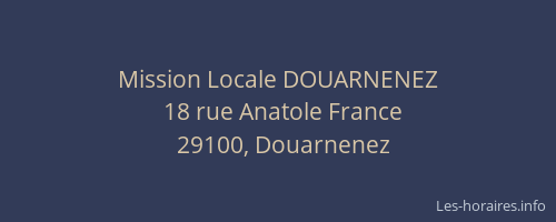 Mission Locale DOUARNENEZ
