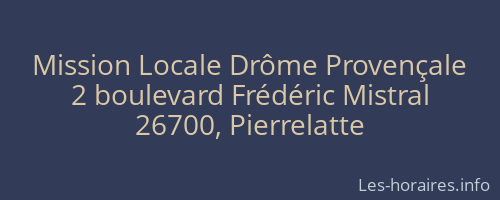 Mission Locale Drôme Provençale