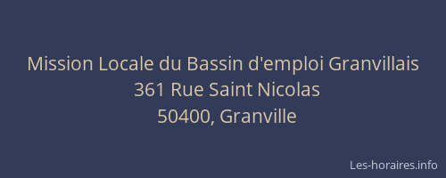 Mission Locale du Bassin d'emploi Granvillais