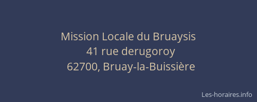 Mission Locale du Bruaysis