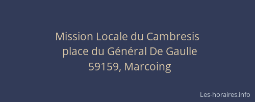 Mission Locale du Cambresis