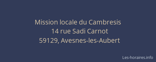 Mission locale du Cambresis