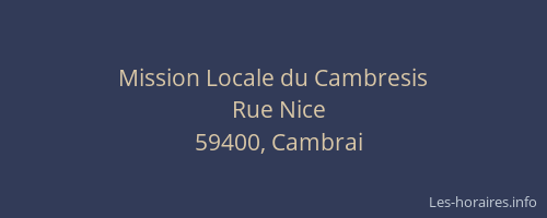 Mission Locale du Cambresis