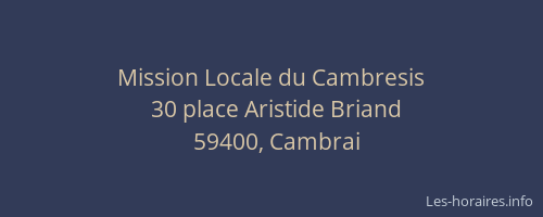 Mission Locale du Cambresis