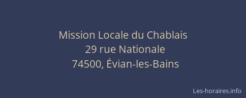 Mission Locale du Chablais
