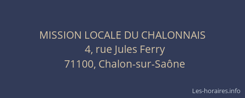 MISSION LOCALE DU CHALONNAIS