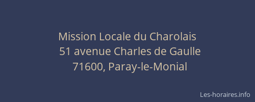 Mission Locale du Charolais