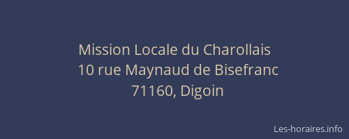 Mission Locale du Charollais