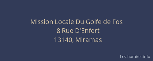 Mission Locale Du Golfe de Fos