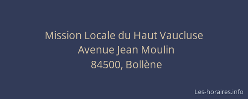 Mission Locale du Haut Vaucluse