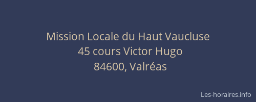 Mission Locale du Haut Vaucluse