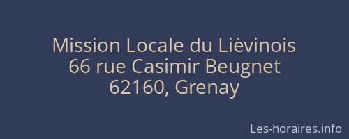 Mission Locale du Lièvinois