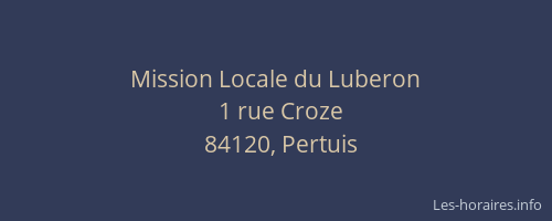 Mission Locale du Luberon