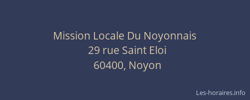 Mission Locale Du Noyonnais
