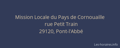 Mission Locale du Pays de Cornouaille