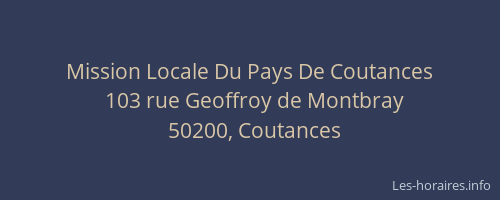 Mission Locale Du Pays De Coutances
