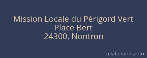 Mission Locale du P&eacute;rigord Vert