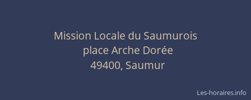 Mission Locale du Saumurois