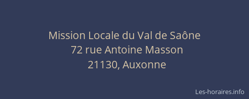 Mission Locale du Val de Sa&ocirc;ne