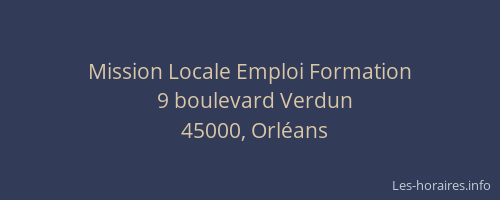 Mission Locale Emploi Formation
