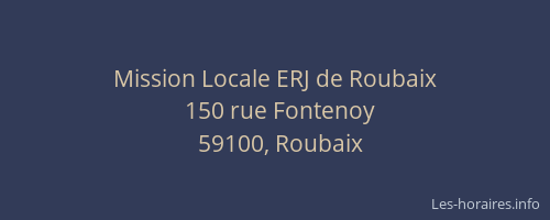 Mission Locale ERJ de Roubaix