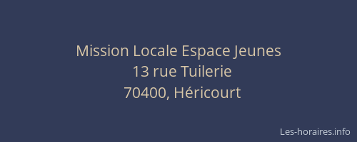 Mission Locale Espace Jeunes