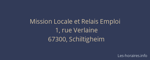 Mission Locale et Relais Emploi