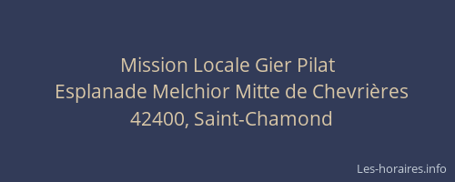 Mission Locale Gier Pilat