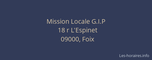 Mission Locale G.I.P
