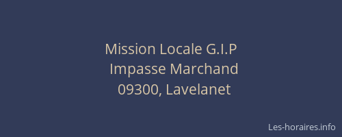 Mission Locale G.I.P