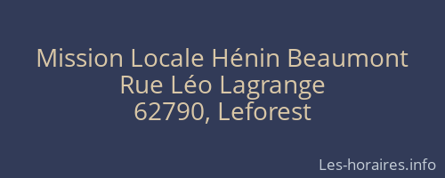 Mission Locale Hénin Beaumont