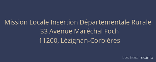 Mission Locale Insertion D&eacute;partementale Rurale