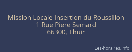 Mission Locale Insertion du Roussillon