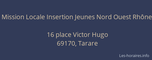 Mission Locale Insertion Jeunes Nord Ouest Rhône