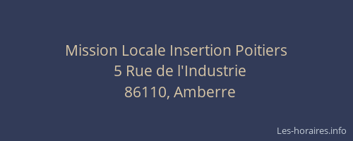Mission Locale Insertion Poitiers
