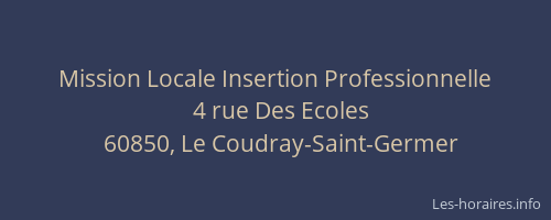 Mission Locale Insertion Professionnelle