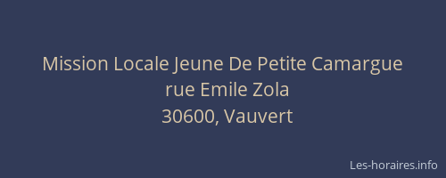 Mission Locale Jeune De Petite Camargue