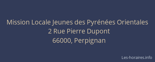 Mission Locale Jeunes des Pyrénées Orientales