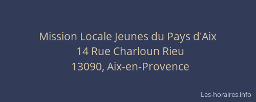 Mission Locale Jeunes du Pays d'Aix