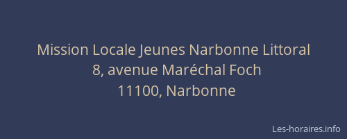 Mission Locale Jeunes Narbonne Littoral