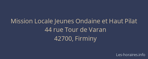 Mission Locale Jeunes Ondaine et Haut Pilat