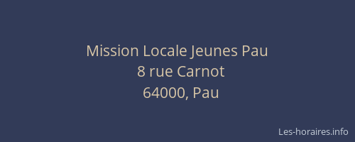 Mission Locale Jeunes Pau
