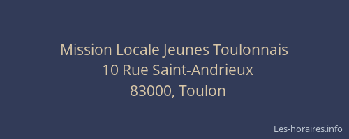 Mission Locale Jeunes Toulonnais